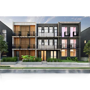 Urban Townhouse Facade PNG 04292024