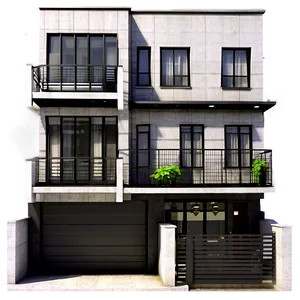 Urban Townhouse Facade PNG 66