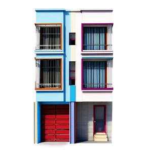Urban Townhouse Facade PNG Cyg10
