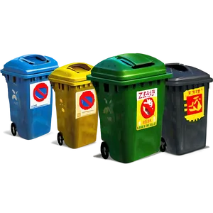 Urban Trash Bin PNG 05042024