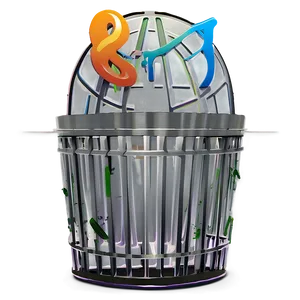 Urban Trash Bin PNG 05042024