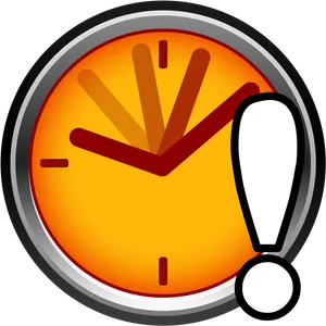 Urgent Time Concept Clock Icon PNG image