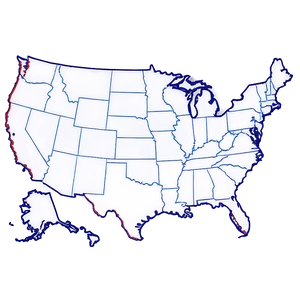 Us Map Outline For Craft Activities Png Yjx11 PNG image