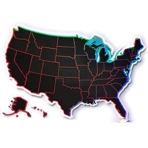 Us Map Outline For Home Decor Png 93 PNG image