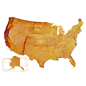 Us Map Outline With National Parks Png 06262024 PNG image