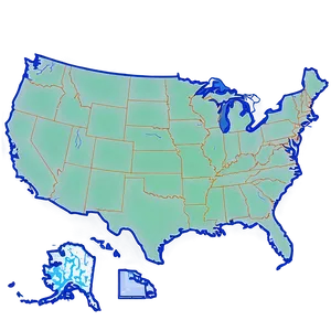 Us Map Outline With National Parks Png Pmv96 PNG image