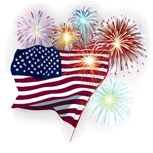 Usa Independence Day Fireworks PNG Dye22