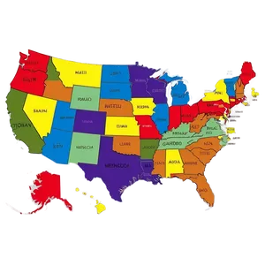 Usa Map For Kids Png Axs37 PNG image