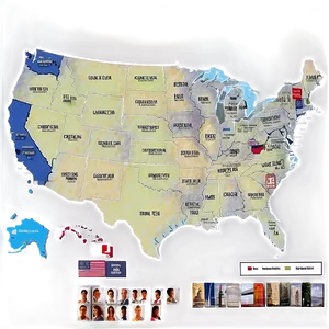 Usa Map With Capitals PNG Ggd