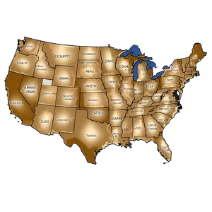 Usa Map With Counties PNG Gjx77
