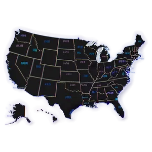 Usa Map With Landmarks PNG 40 PNG