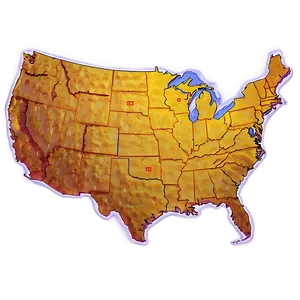 Usa Map With Mountains Png Jpj PNG image