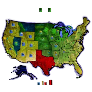 Usa Map With Population Density Png 05252024 PNG image