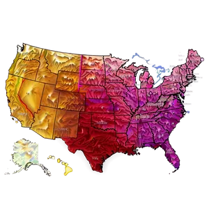 Usa Map With Population Density Png Xsc22 PNG image