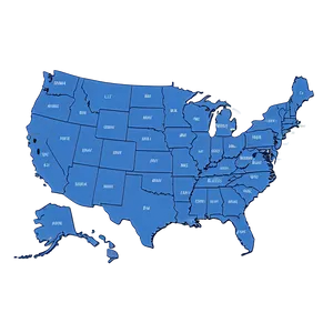 Usa Map With Regions PNG 53