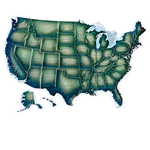 Usa Map With Rivers Png 05252024 PNG image