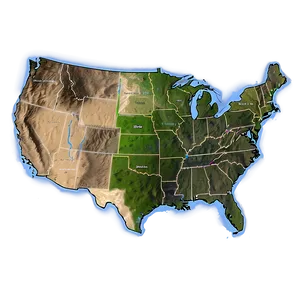 Usa Map With Rivers PNG Mrl PNG