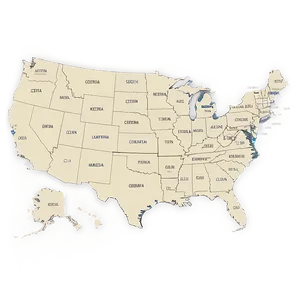 Usa Map With State Names PNG 62 PNG