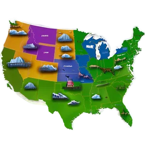 Usa Map With Tourist Attractions PNG 18