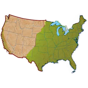 Usa Outline For Geography Png Ecc PNG image