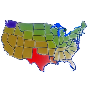 Usa State Borders Outline Png Utf PNG image