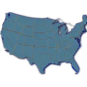 Usa States Detailed Map Png 06292024 PNG image