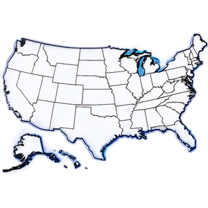 Usa States Outline Png 06292024 PNG image