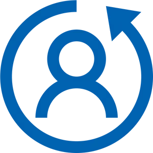 User Profile Icon Blue Arrow PNG image