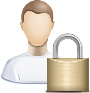 User Profile Lock Icon PNG image