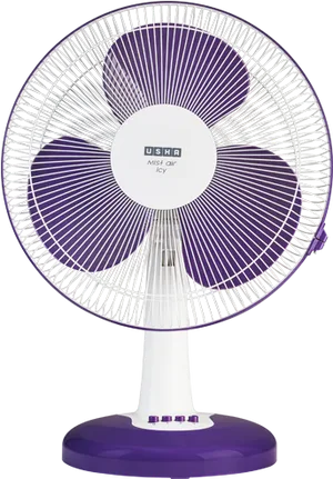 Usha Mist Air Icy Table Fan Purple PNG image