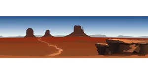Utah Monument Valley Vector Illustration PNG image