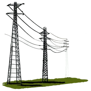 Utility Pole In Landscape PNG Iwh