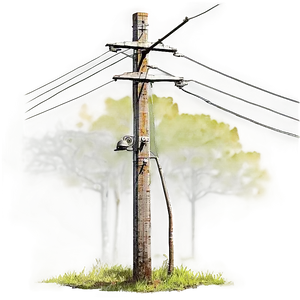 Utility Pole In Rural Area PNG Bob PNG