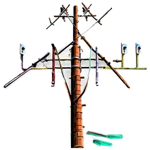 Utility Pole With Antenna PNG Iss38 PNG