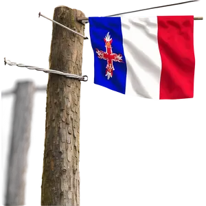 Utility Pole With Flags PNG 06262024