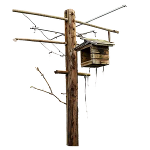 Utility Pole With Nest PNG 52