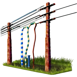 Utility Pole With Wires Png 06262024 PNG image