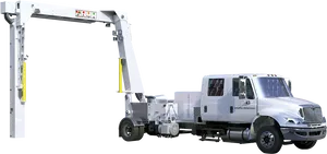 Utility Truck With Crane Attachment PNG