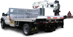 Utility Truckwith Crane Attachment PNG