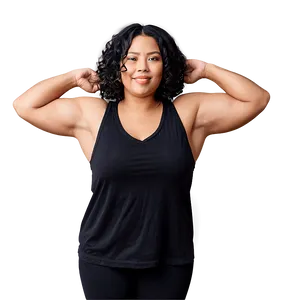 V-neck Black Tank Top PNG Qfr PNG
