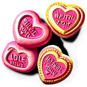 Valentine Conversation Hearts Png Mjq57 PNG image