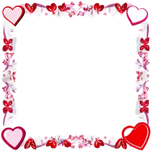 Valentine Heart Border PNG Kxb