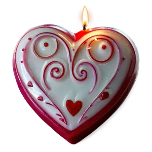 Valentine Heart Candle PNG Hhp1 PNG