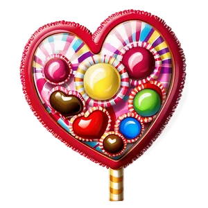 Valentine Heart Candy Png 18 PNG image