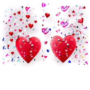 Valentine Heart Confetti Png 06262024 PNG image