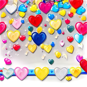 Valentine Heart Confetti Png 67 PNG image