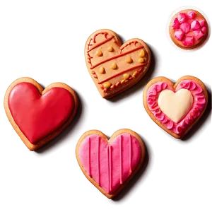 Valentine Heart Cookies PNG Gyn30 PNG
