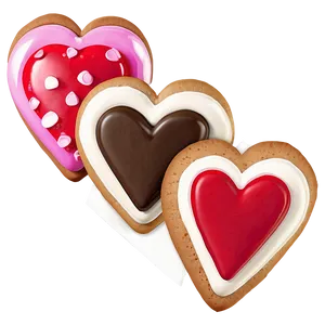 Valentine Heart Cookies PNG Hcb56 PNG