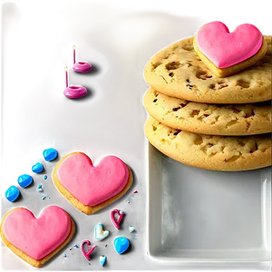 Valentine Heart Cookies PNG Kki54 PNG