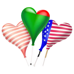 Valentine Heart Flag PNG 44 PNG